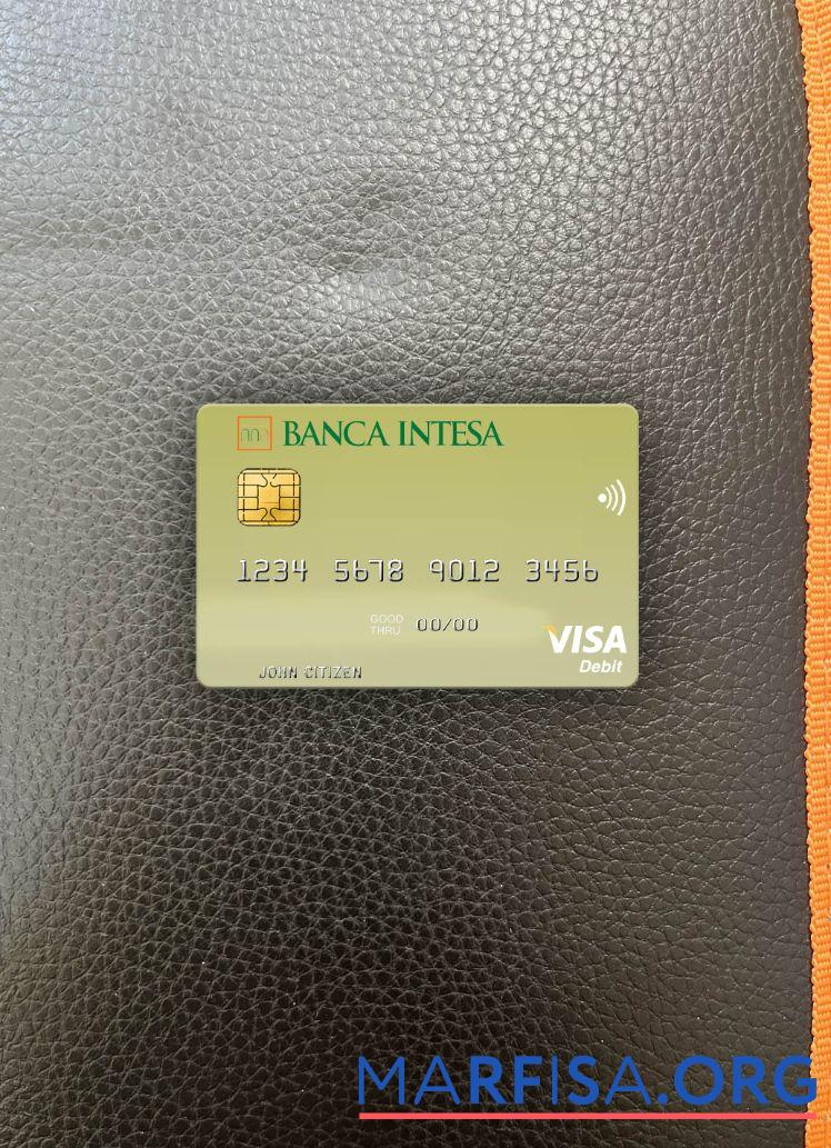 Downloadable Poland Banca Intesa visa debit card photolook front real example